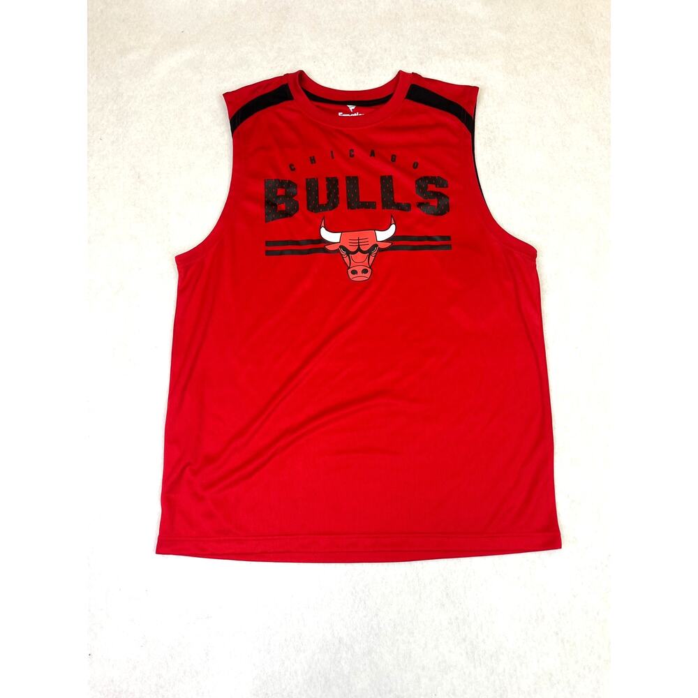 NWOT Men's Chicago Bulls Big Tall Birdseye Muscle Tank Top In Red Black, Medium - Picture 2 of 5